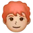 Man: Medium-Light Skin Tone, Red Hair
