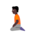 Person Kneeling: Dark Skin Tone