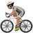 Person Biking: Medium Skin Tone