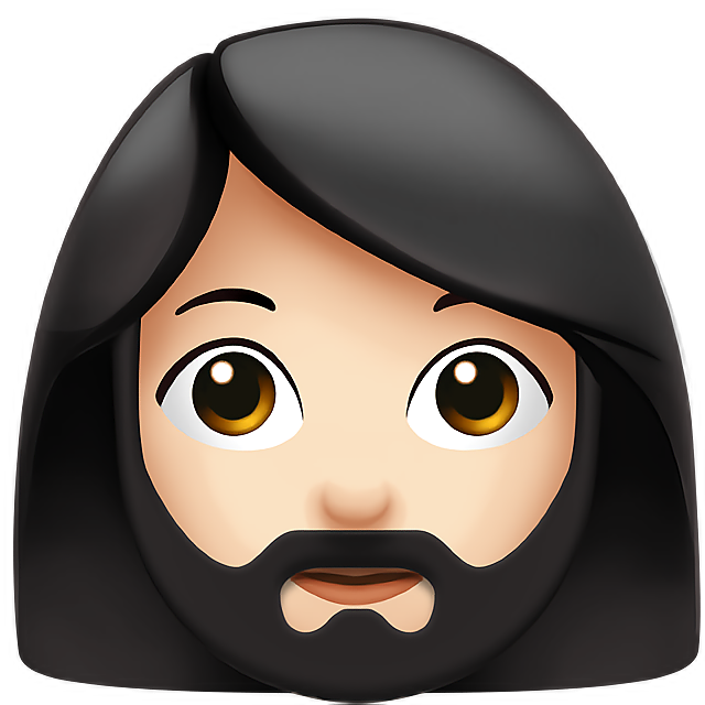 Woman: Light Skin Tone, Beard