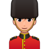 Man Guard: Medium-Light Skin Tone Emoji 💂🏼‍♂️ image - Emojidex style