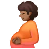 Pregnant Person: Medium-Dark Skin Tone Emoji 🫄🏾 image - Samsung style