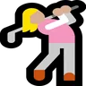 Woman Golfing: Medium-Light Skin Tone Emoji 🏌🏼‍♀️ image - Microsoft Windows 10 Segoe UI Emoji style