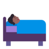 Person In Bed: Medium-Dark Skin Tone Emoji 🛌🏾 image - Microsoft Classic 2D style