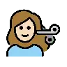Woman Getting Haircut: Light Skin Tone Emoji 💇🏻‍♀️ image - OpenMoji style