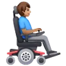 Man In Motorized Wheelchair Facing Right: Medium Skin Tone Emoji 👨🏽‍🦼‍➡️ image - Samsung style
