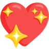 Cœur scintillant Emoji 💖 image - Facebook Messenger (2016) style