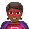 Superhero: Medium-Dark Skin Tone Emoji 🦸🏾 image - Apple style