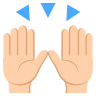 Raising Hands: Medium-Light Skin Tone Emoji 🙌🏼 image - EmojiTwo style