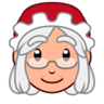 Mrs. Claus: Medium-Light Skin Tone Emoji 🤶🏼 image - Emojidex style
