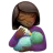 Woman Feeding Baby: Medium-Dark Skin Tone
