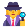 Woman Detective Emoji 🕵️‍♀️ image - Microsoft Classic 2D style