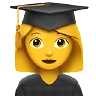 Woman Student Emoji 👩‍🎓 image - Apple style