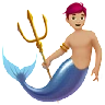 Merman: Medium-Light Skin Tone Emoji 🧜🏼‍♂️ image - Apple style