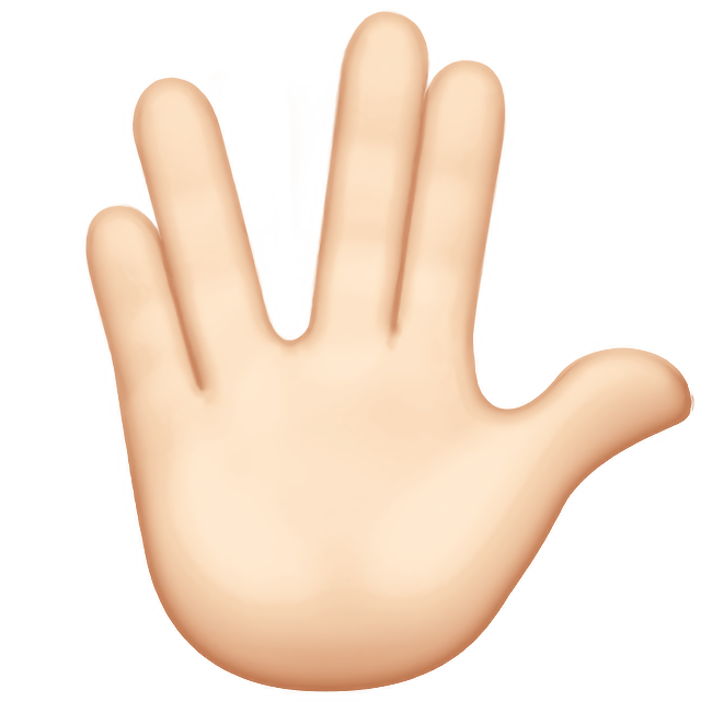 Vulcan Salute: Light Skin Tone
