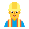 Man Construction Worker Emoji 👷‍♂️ image - Microsoft Classic 2D style
