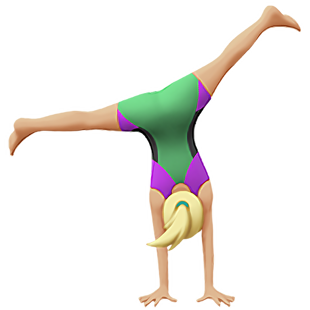 Woman Cartwheeling: Medium-Light Skin Tone