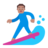 Man Surfing: Medium Skin Tone