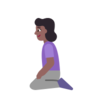 Woman Kneeling: Medium-Dark Skin Tone Emoji 🧎🏾‍♀️ image - Microsoft Classic 2D style