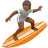 Person Surfing: Medium-Dark Skin Tone