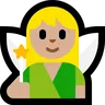 Fairy: Medium-Light Skin Tone Emoji 🧚🏼 image - Microsoft Windows 10 Segoe UI Emoji style
