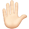 Raised Hand: Light Skin Tone Emoji ✋🏻 image - Apple style