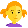 Fille Emoji 👧 image - Facebook Messenger (2016) style