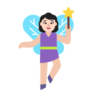 Woman Fairy: Light Skin Tone Emoji 🧚🏻‍♀️ image - Microsoft Classic 2D style