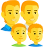 Family: Man, Man, Boy, Boy Emoji 👨‍👨‍👦‍👦 image - Facebook Messenger (2016) style