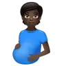 Pregnant Person: Dark Skin Tone Emoji 🫄🏿 image - WhatsApp style