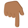 Backhand Index Pointing Down: Medium-Dark Skin Tone Emoji 👇🏾 image - EmojiTwo style