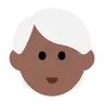 Person: Medium-Dark Skin Tone, White Hair Emoji 🧑🏾‍🦳 image - Tossface style