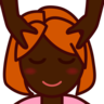 Person Getting Massage: Dark Skin Tone Emoji 💆🏿 image - Emojidex style