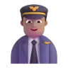 Man Pilot: Medium Skin Tone Emoji 👨🏽‍✈️ image - Microsoft 3D Fluent style