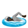 Person Swimming: Dark Skin Tone Emoji 🏊🏿 image - Huawei Harmony OS style