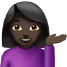 Woman Tipping Hand: Dark Skin Tone Emoji 💁🏿‍♀️ image - Apple style