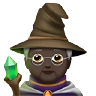 Mage: Dark Skin Tone Emoji 🧙🏿 image - Apple style