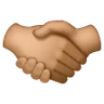 Handshake: Medium Skin Tone Emoji 🤝🏽 image - Samsung style