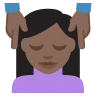 Person Getting Massage: Dark Skin Tone Emoji 💆🏿 image - EmojiTwo style