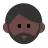Person: Dark Skin Tone, Beard