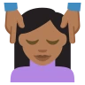 Person Getting Massage: Medium-Dark Skin Tone Emoji 💆🏾 image - EmojiTwo style