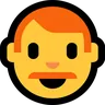Man: Red Hair Emoji 👨‍🦰 image - Microsoft Windows 10 Segoe UI Emoji style