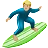 Man Surfing: Medium-Light Skin Tone