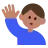 Man Raising Hand: Medium Skin Tone