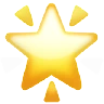 Glowing Star Emoji 🌟 image - Apple style