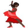Woman Dancing: Dark Skin Tone Emoji 💃🏿 image - Facebook Messenger (2016) style