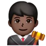 Man Judge: Dark Skin Tone Emoji 👨🏿‍⚖️ image - Samsung style
