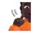 Deaf Person: Dark Skin Tone