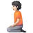 Person Kneeling: Light Skin Tone