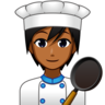 Cook: Medium-Dark Skin Tone Emoji 🧑🏾‍🍳 image - Emojidex style